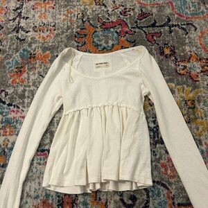 We The Free Textured White Top